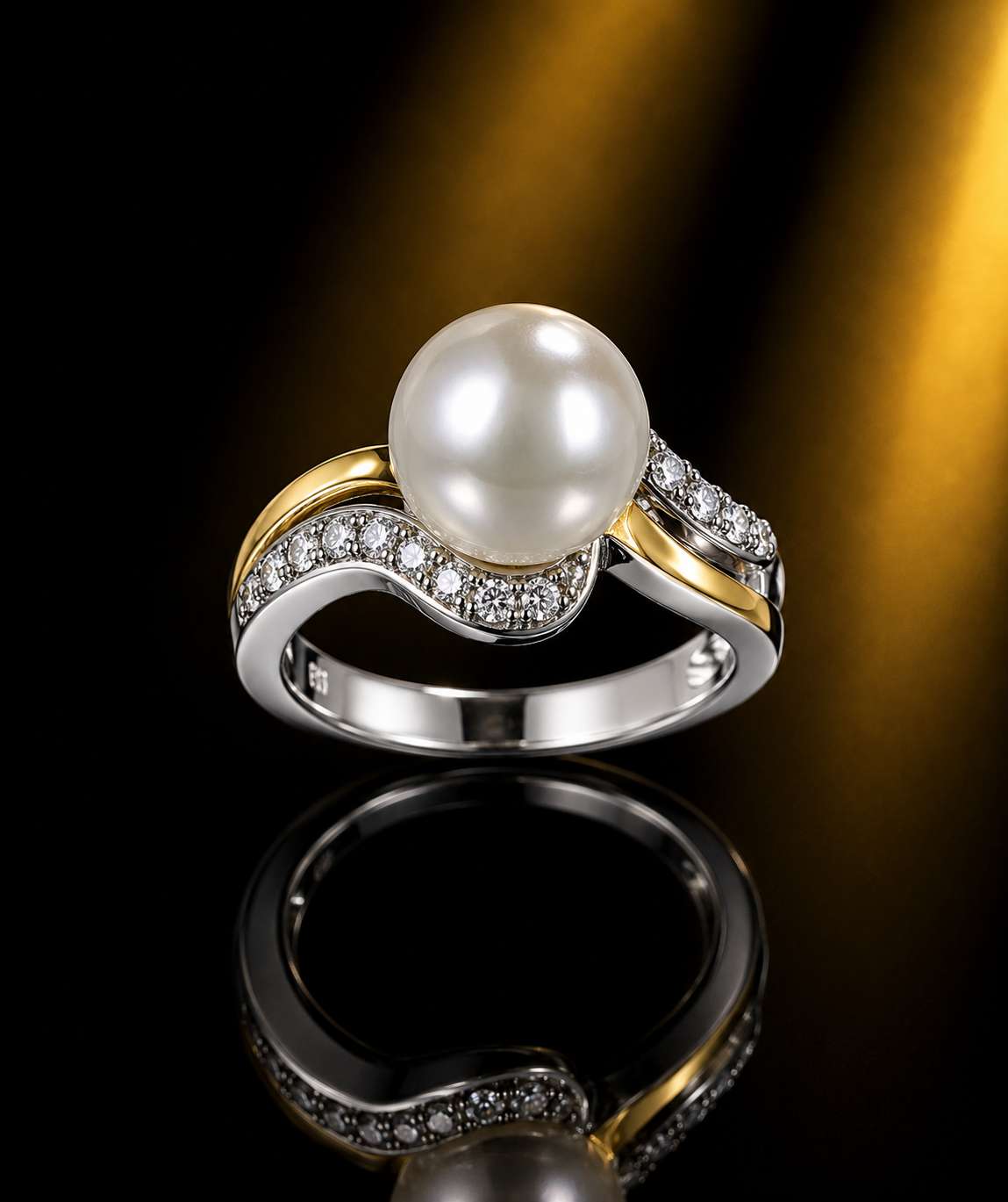 Moissanite Opal Ring