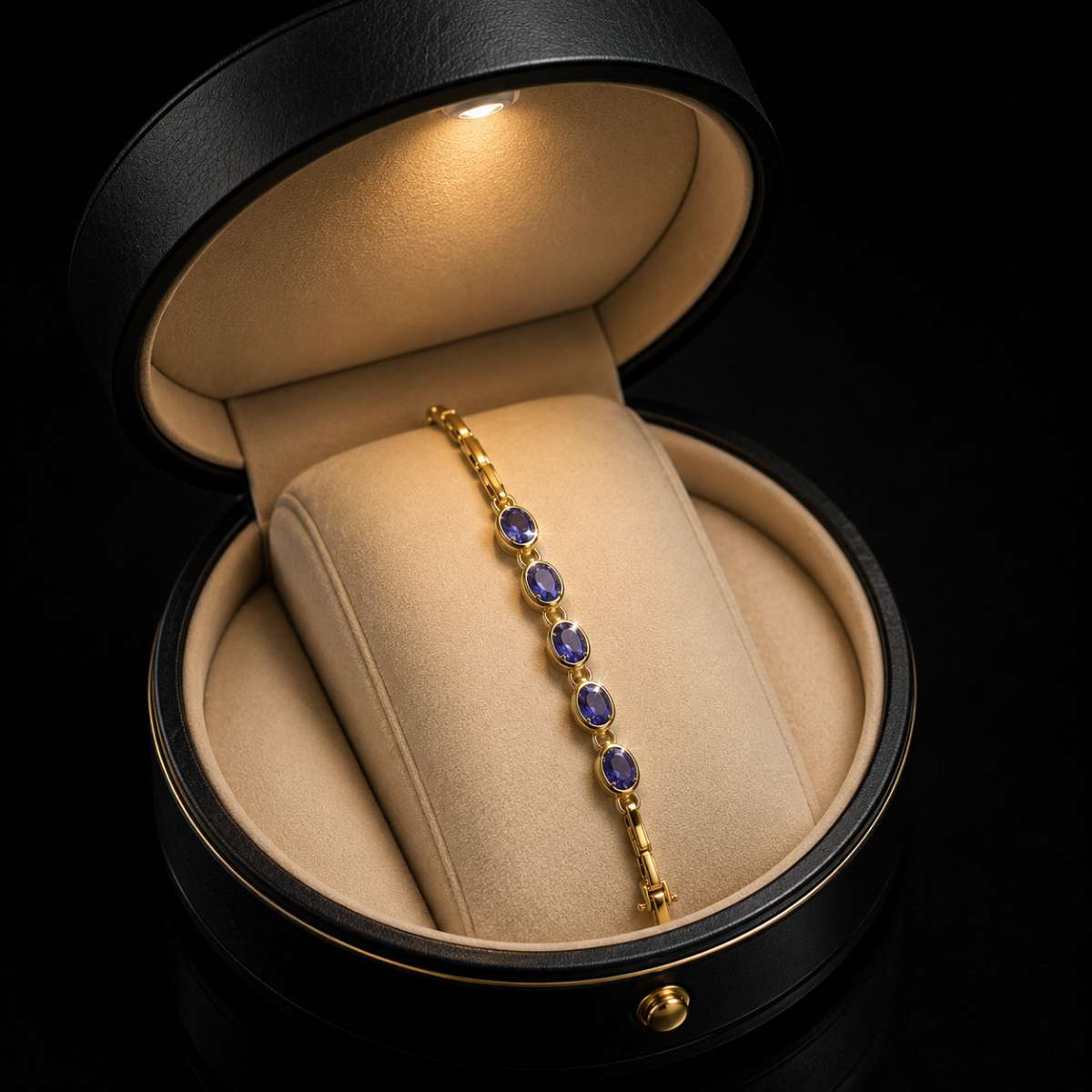Bezel-Set Tennis Bracelet