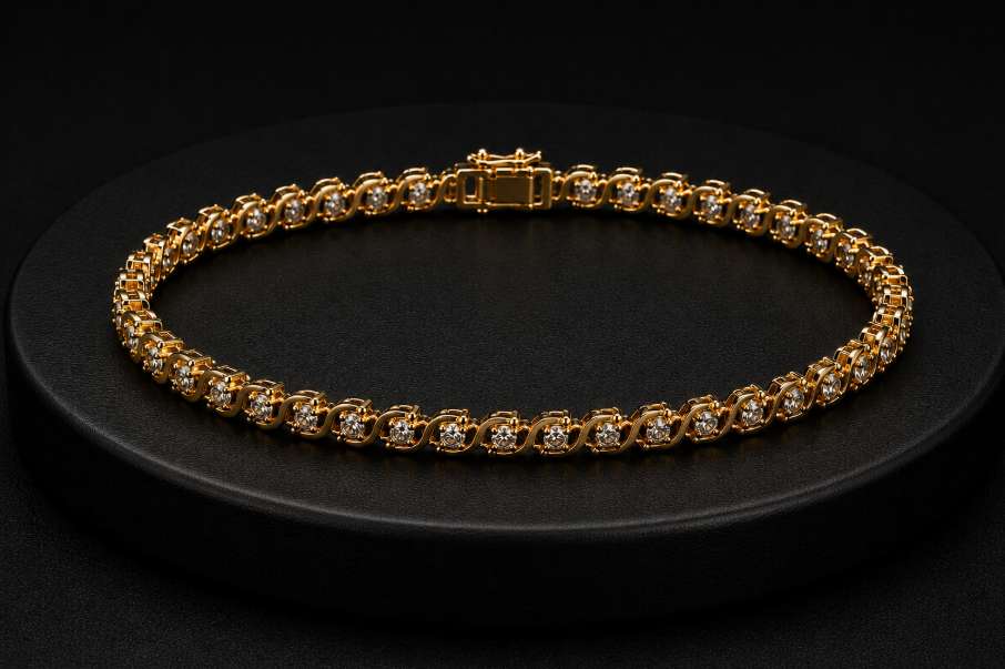 Vintage S Link Diamond Tennis Bracelet