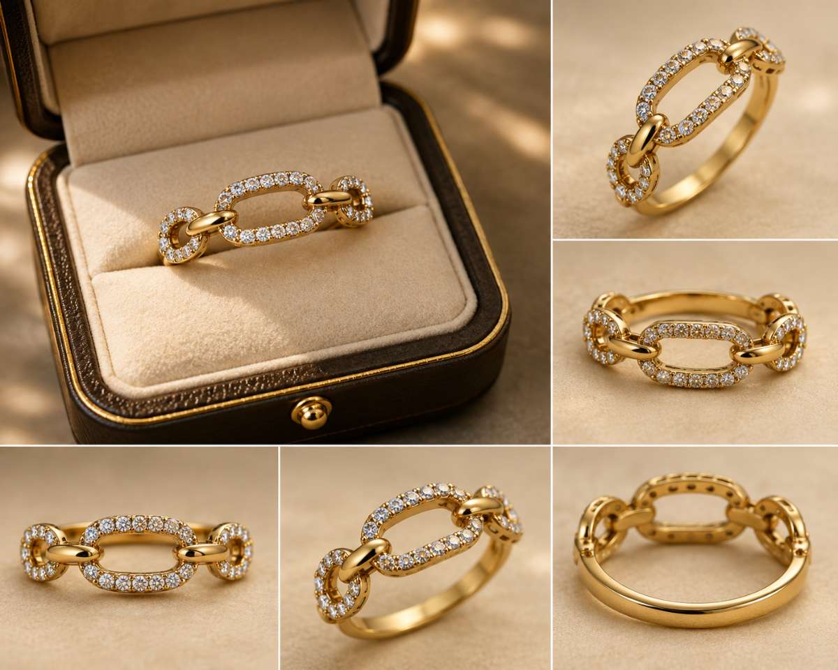 Diamond Link Engagement Ring