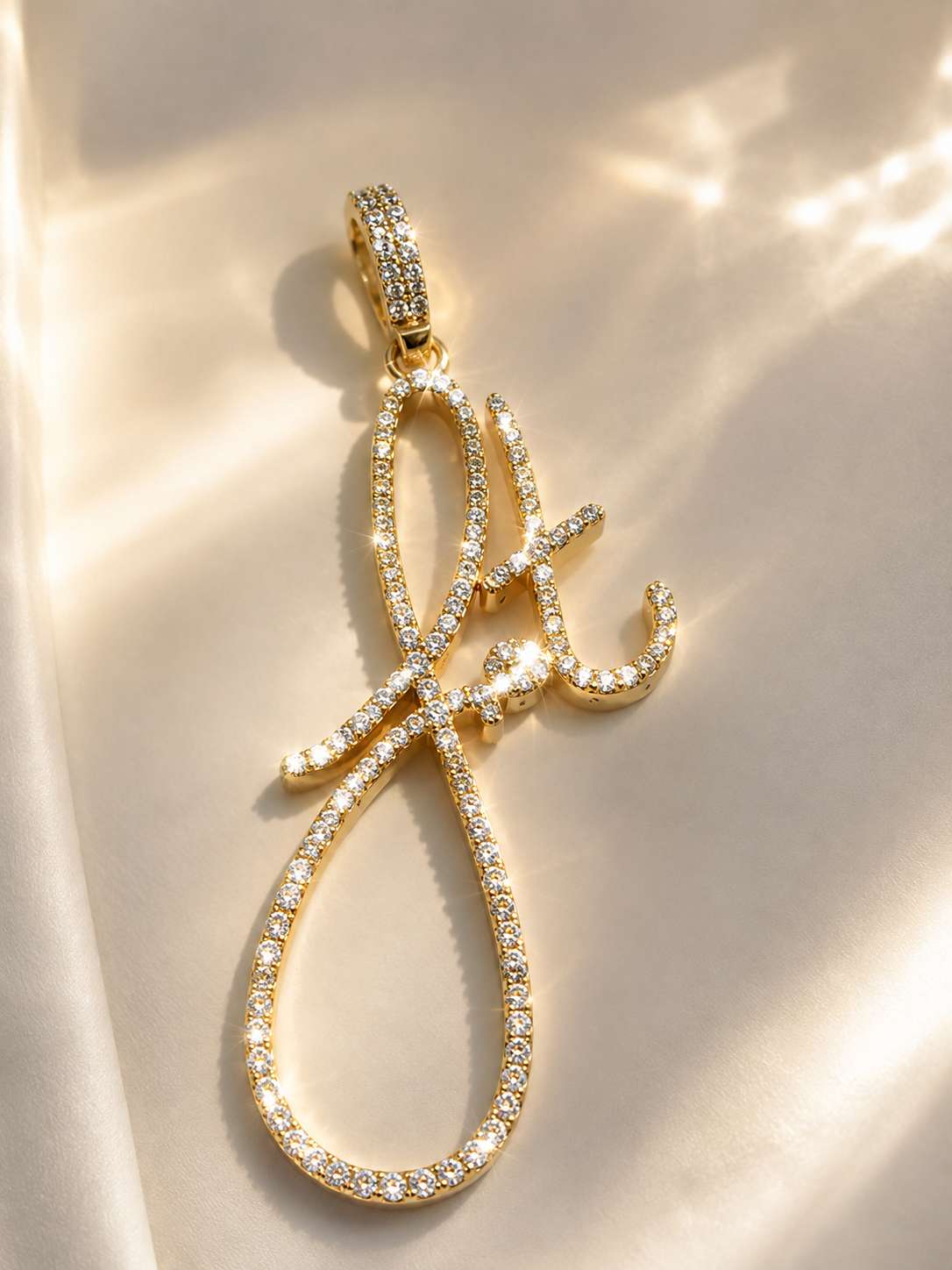 Diamond Signature Name Pendant