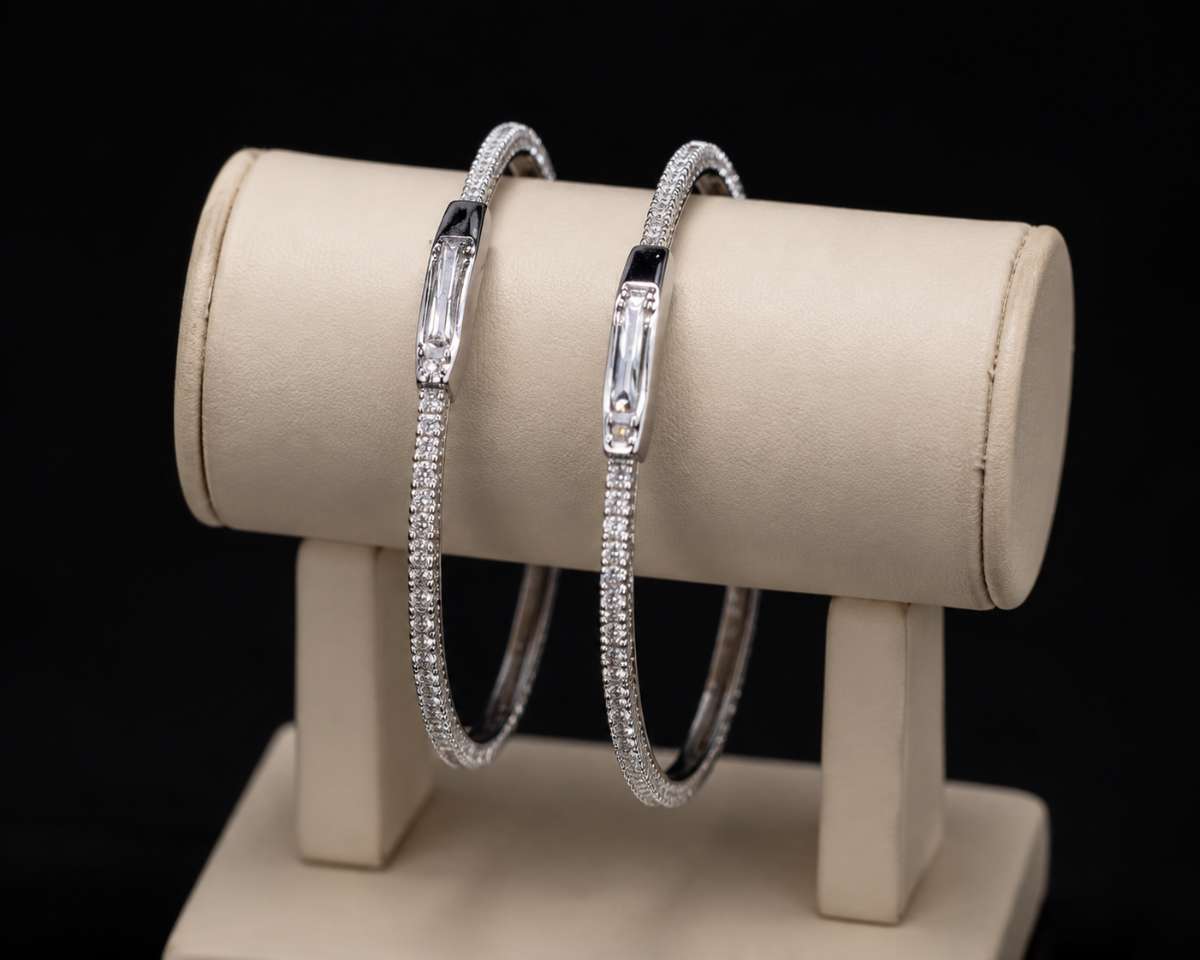 Diamond White Gold Bangles