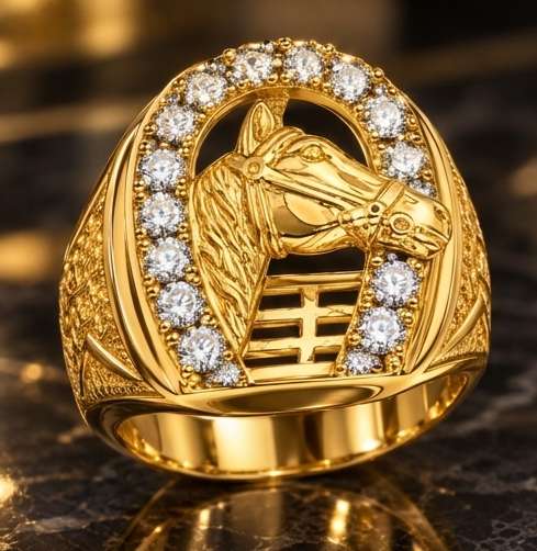 Diamond Horse Ring