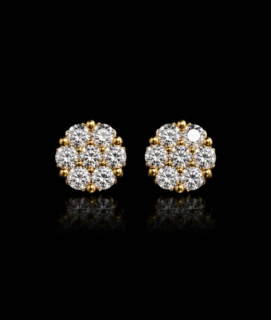 Floral Diamond Earrings