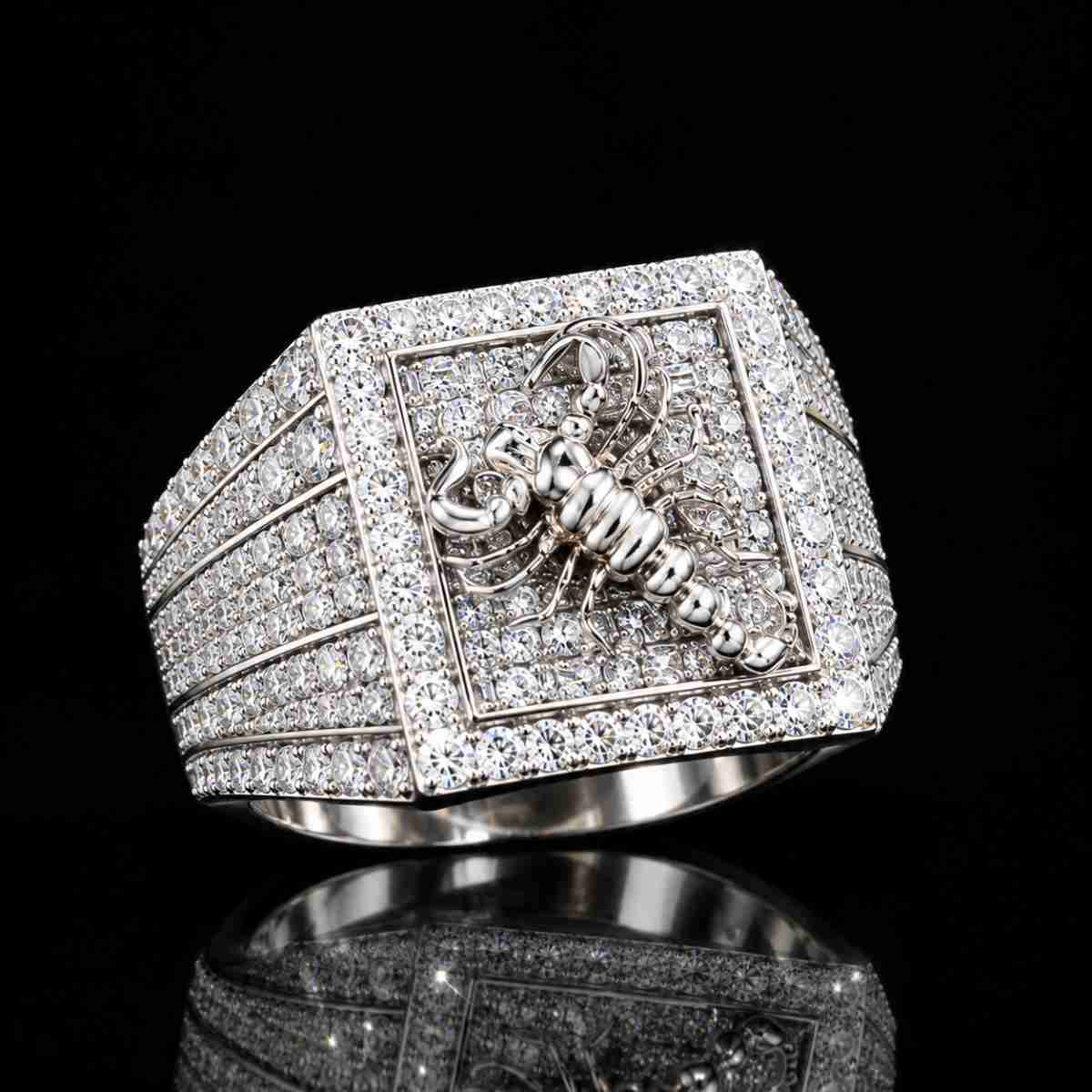 Moissanite  Scorpian Ring