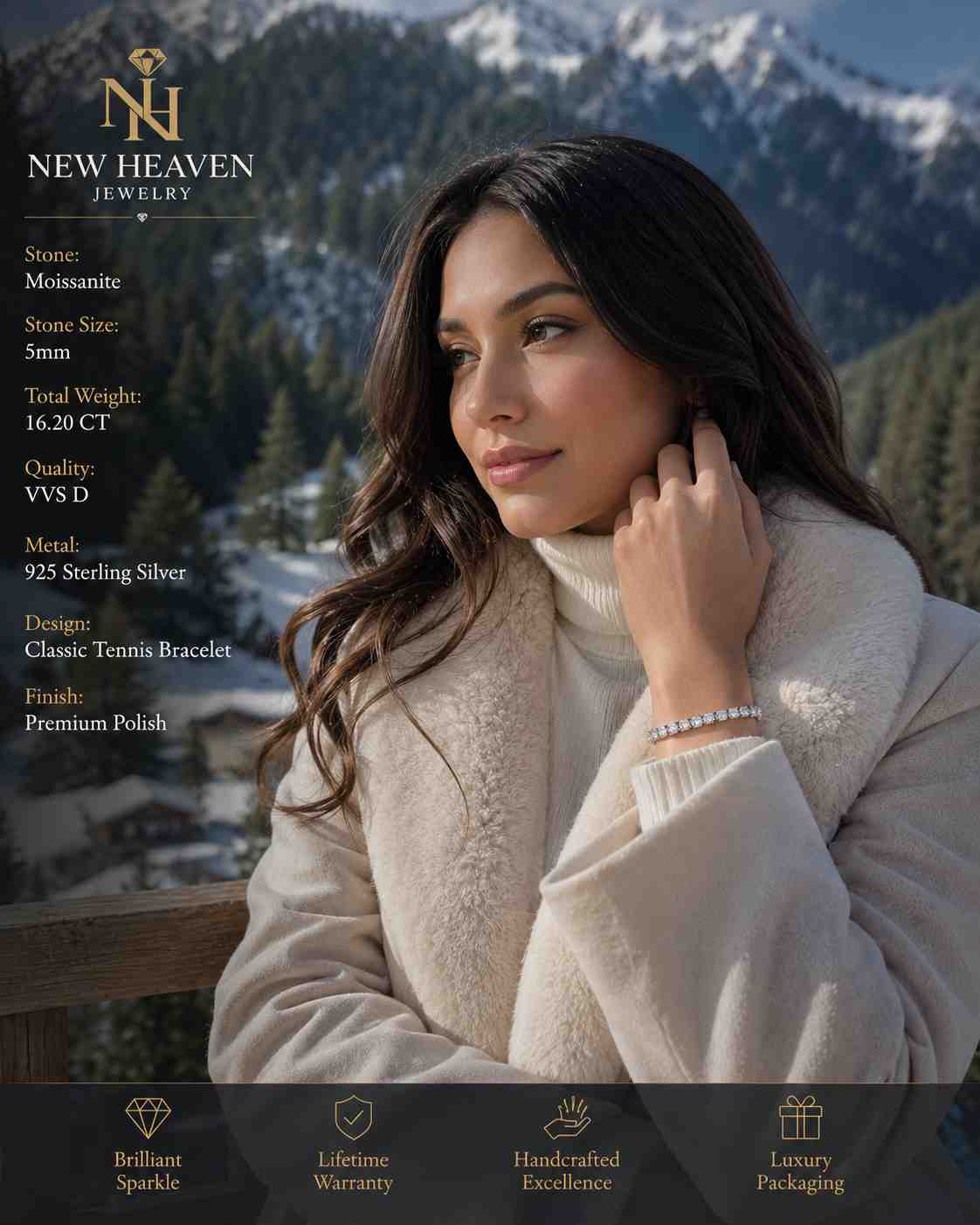 Moissanite Bracelet - Image 2