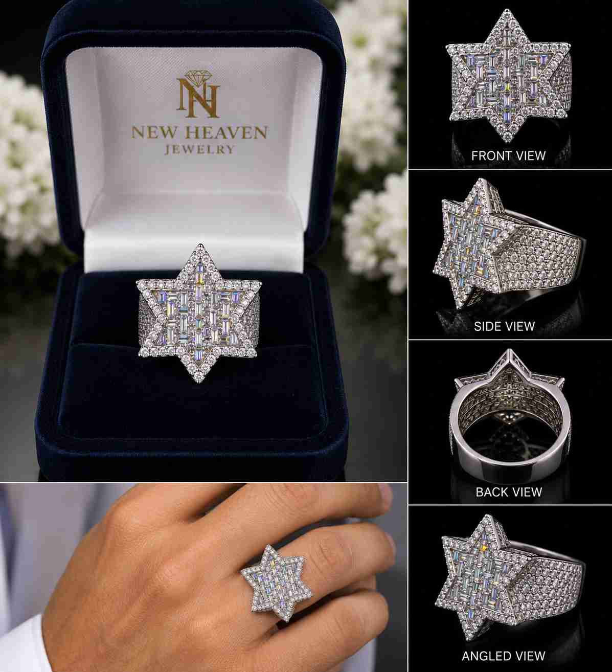Moissanite Star Ring - Image Main