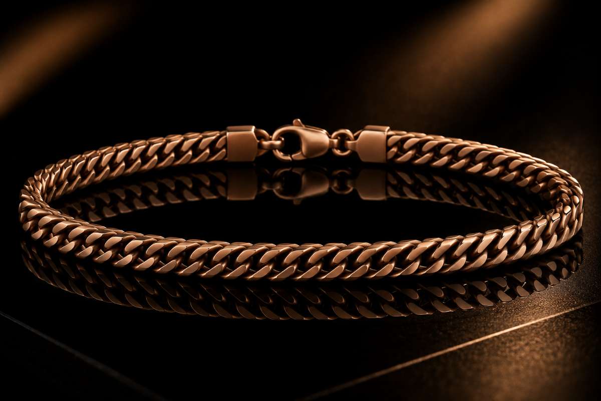 Rose Gold Double Curb link bracelet