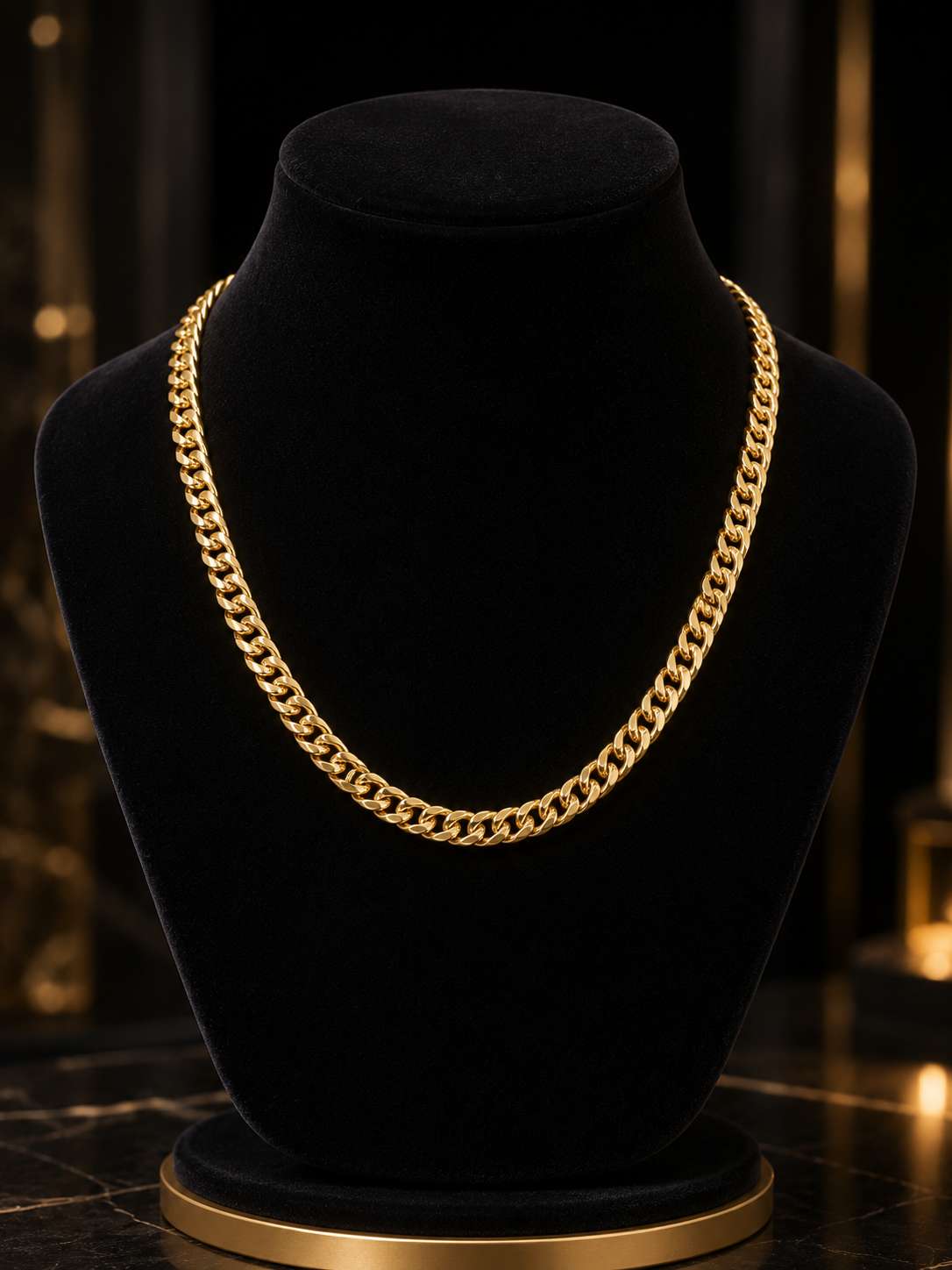 Classic gold Miami Cuban link chain 14K