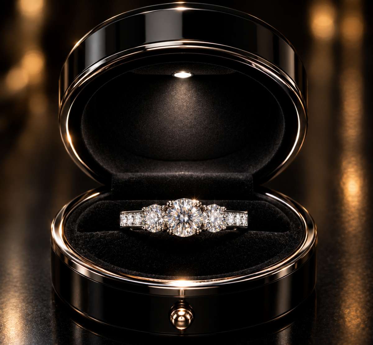 Trinity Diamond Engagement Ring - Image 2
