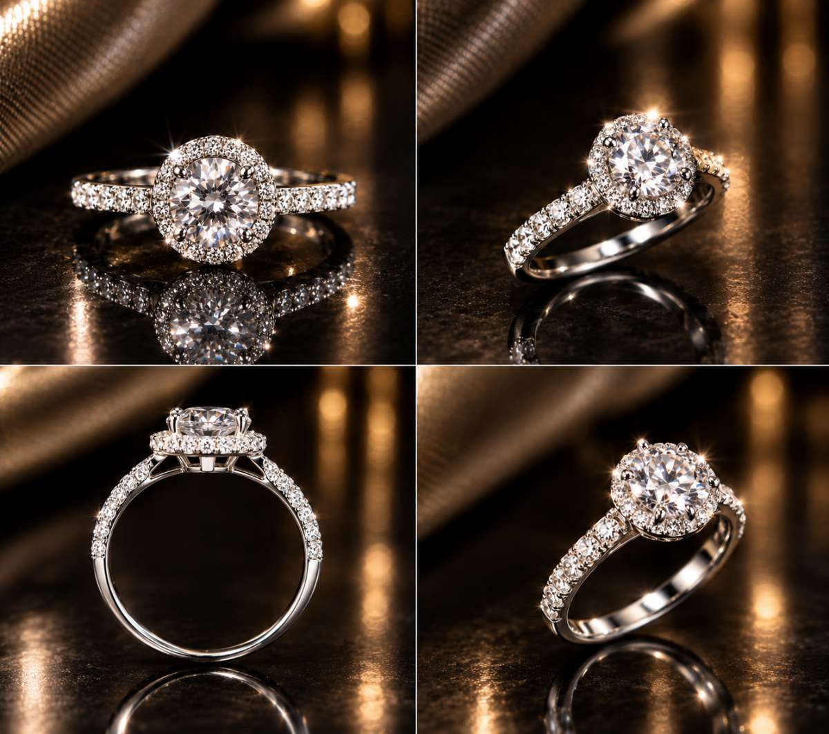 Round Halo Diamond Engagement Ring - Image 2