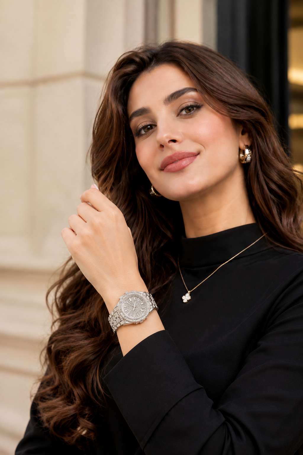 Bulova Ladies' Crystal Octava Stainless Steel Watch - Image 2