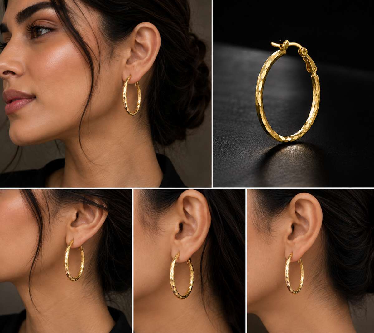14K Gold Hoop Earrings
