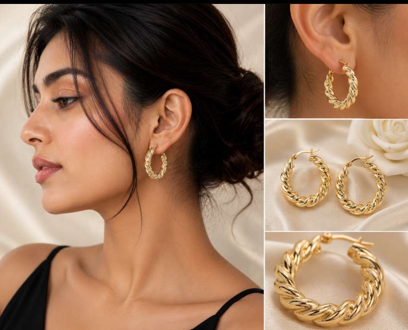 14K Gold Hoop Earrings