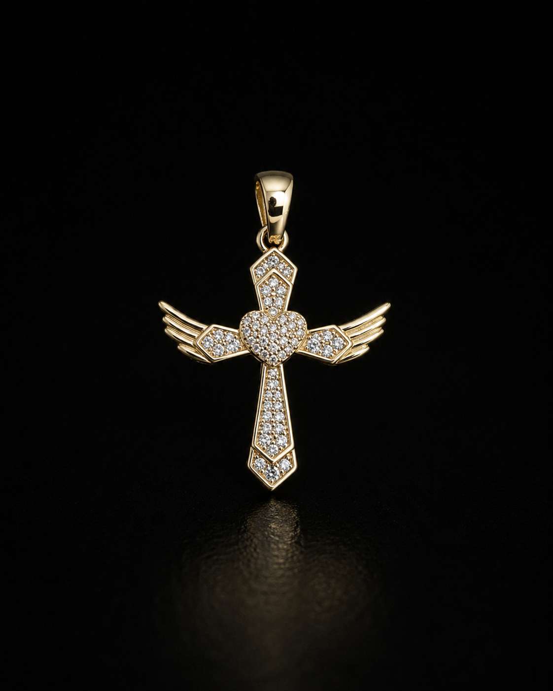Angel Wings Cross Pendant