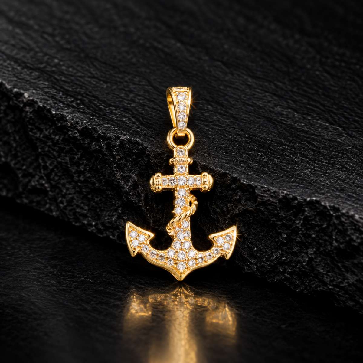 Anchor Pendant in 14K