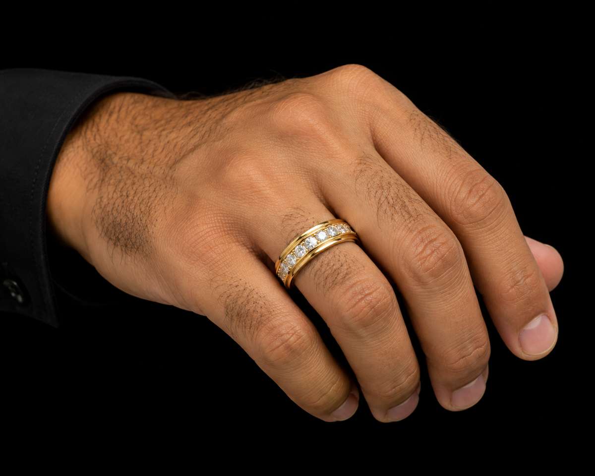 Men’s Diamond Engagement Band - Image 2