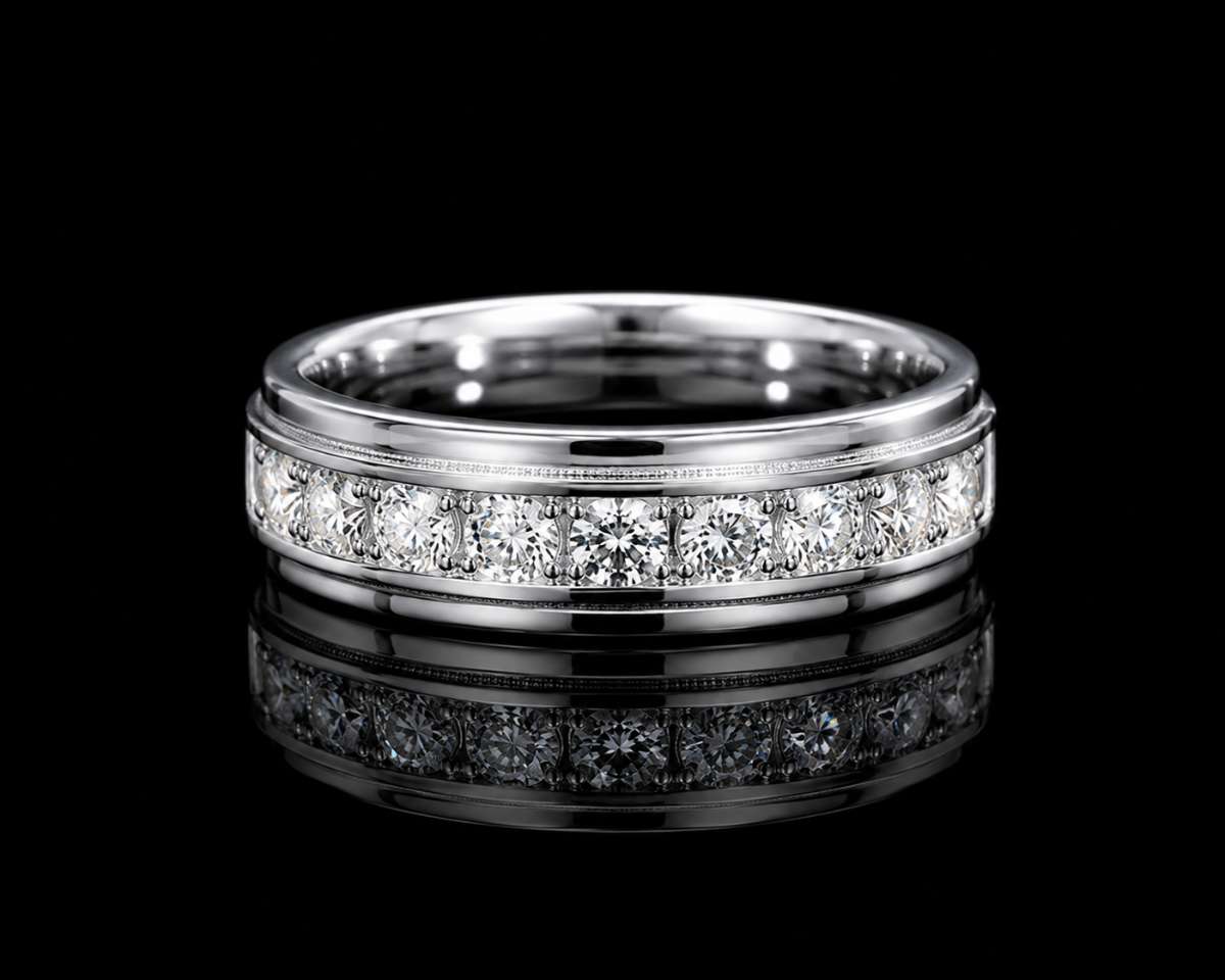 Men’s Diamond Engagement Band - Image 3