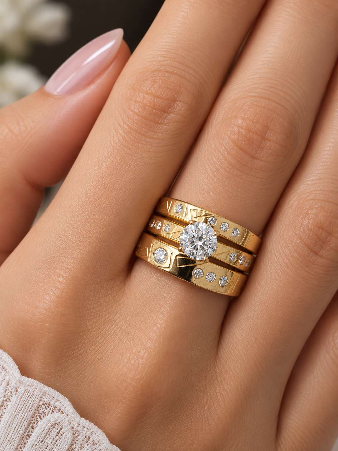 Diamond Wedding Ring Band - Image Main