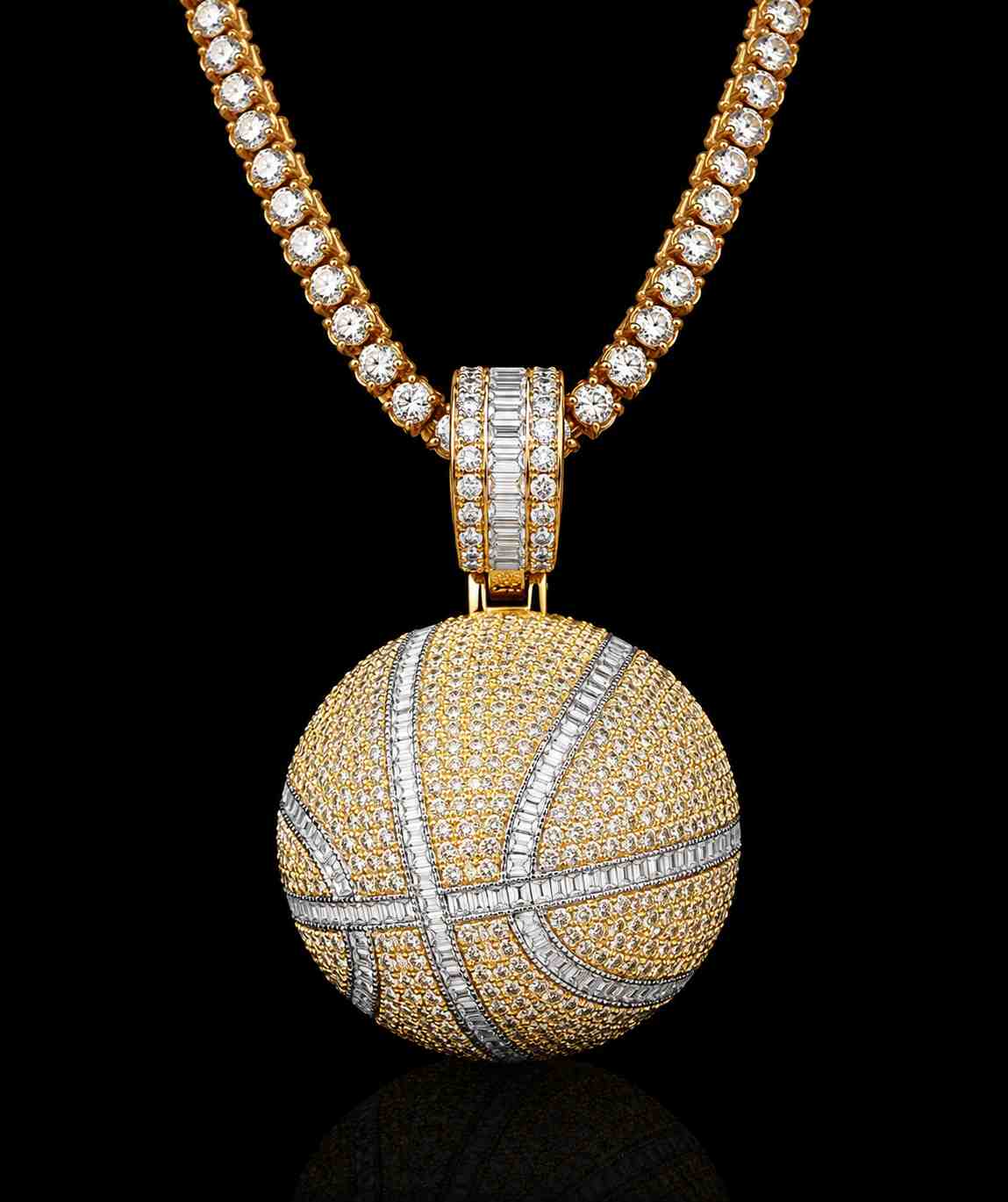 Basket Ball Moissanite Pendant