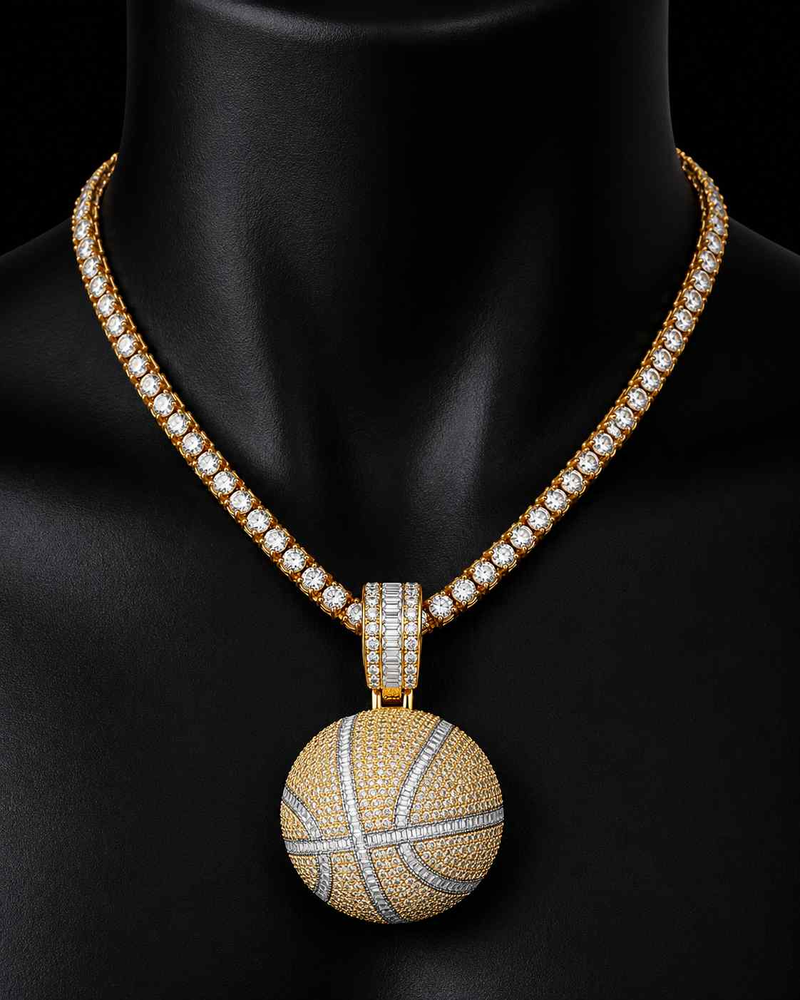 Basket Ball Moissanite Pendant - Image 2
