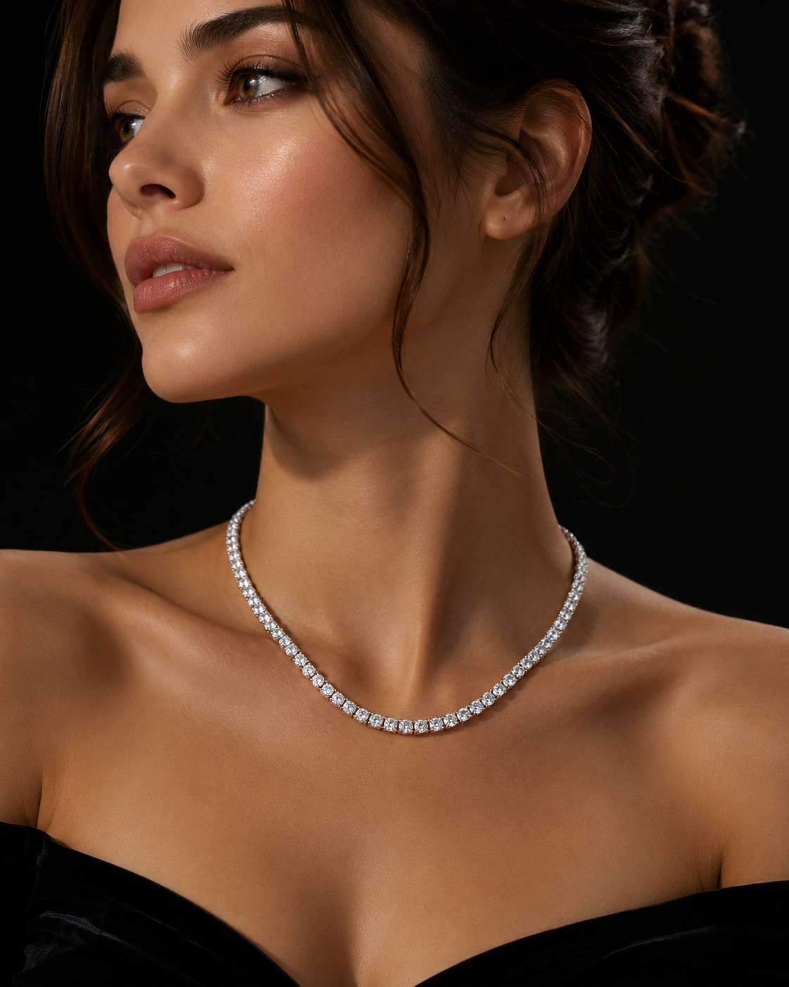 Tennis Necklace (Sterling Silver) - Image 2