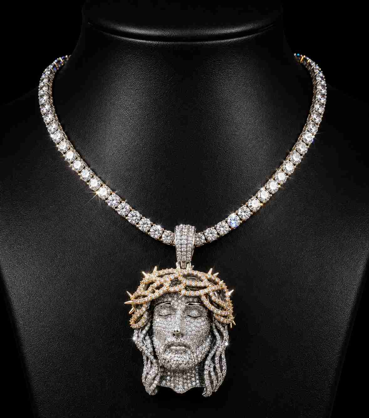 Jesus Mossinite Pendent