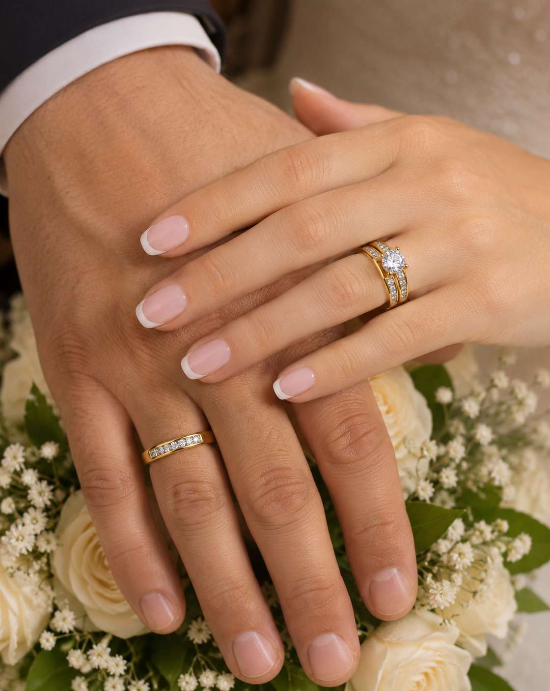 Wedding Band Set 3Pcs - Image 3