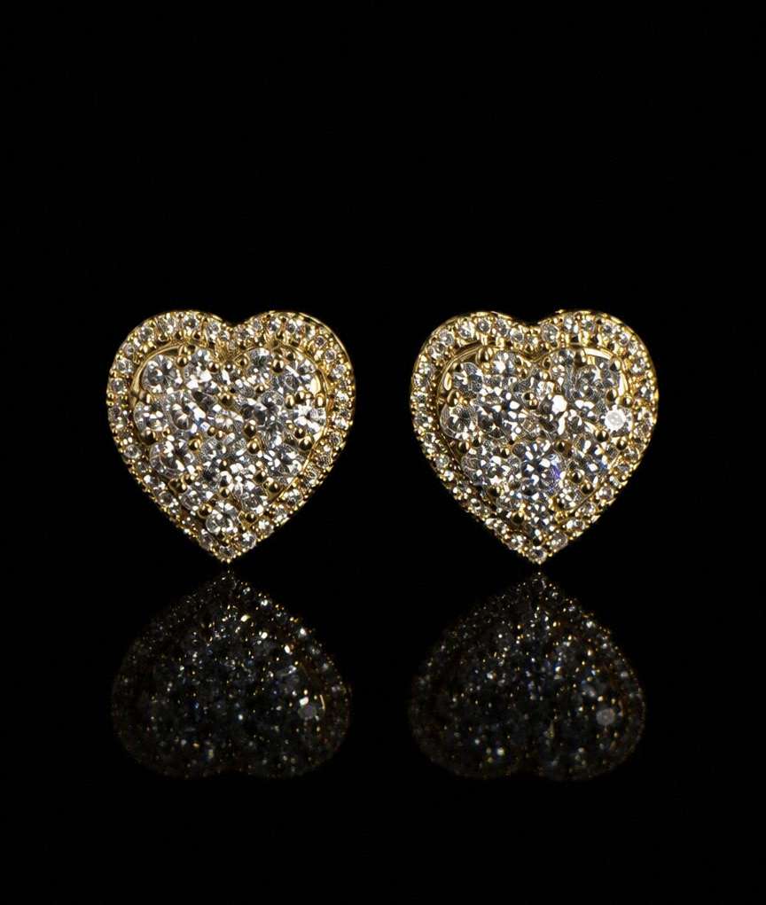 Diamond Heart Earrings