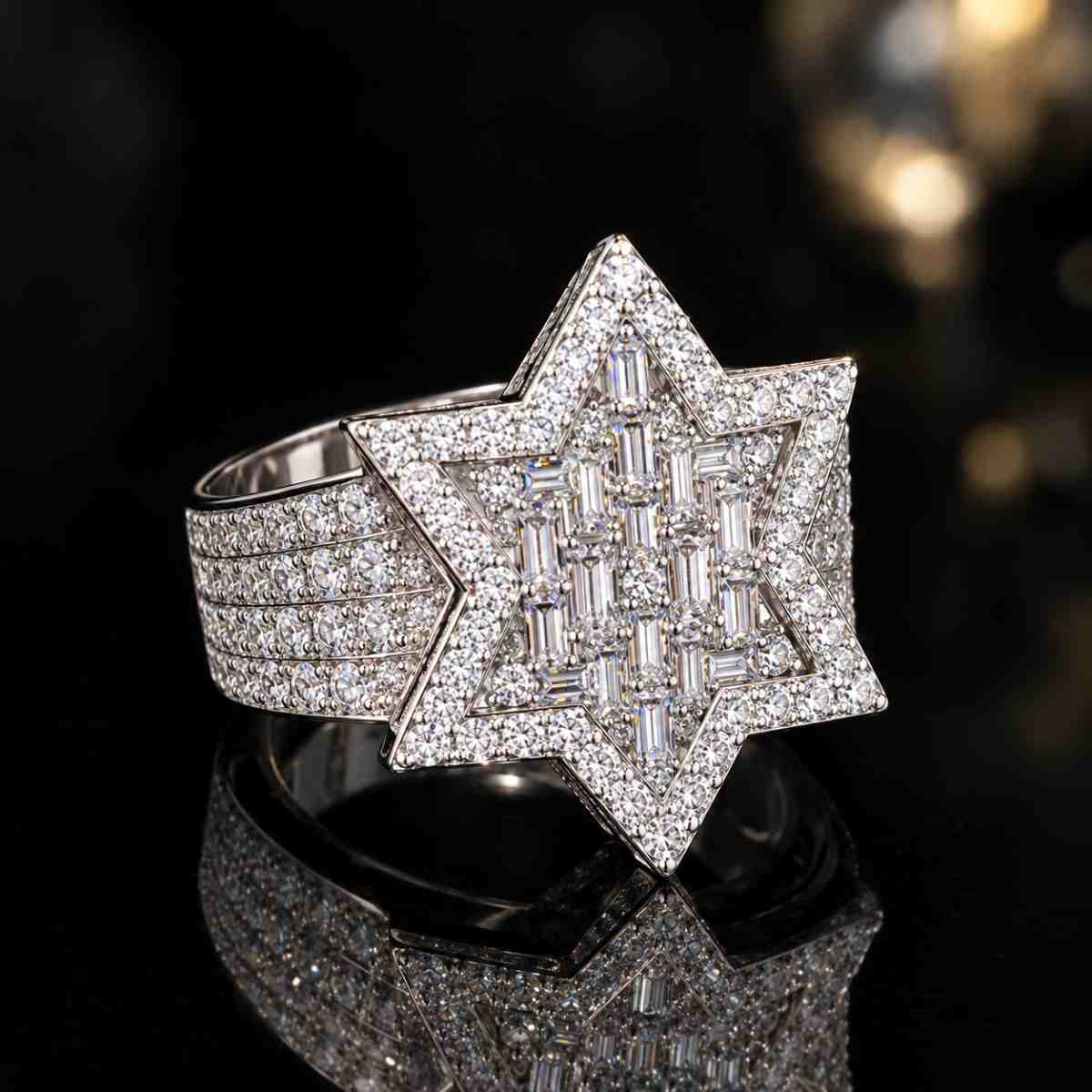 Moissanite Star Ring - Image Main