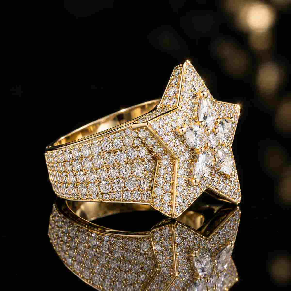 Moissanite Star Ring - Image Main